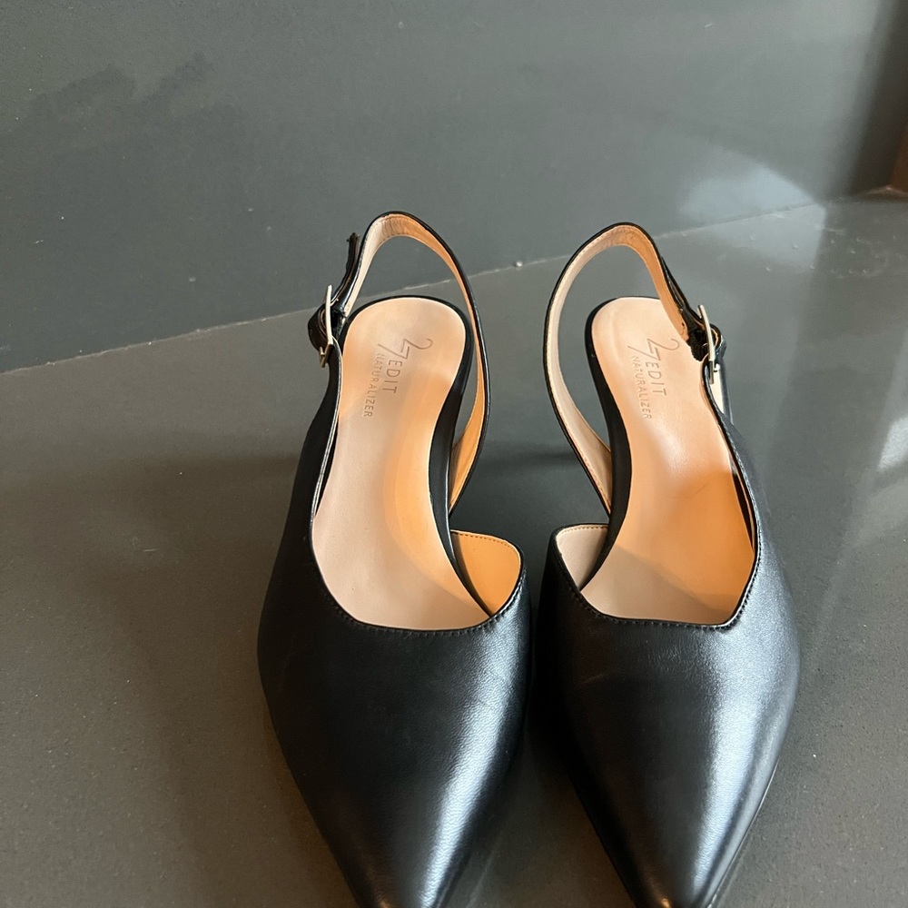27 EDIT Black Pointed Toe Pump